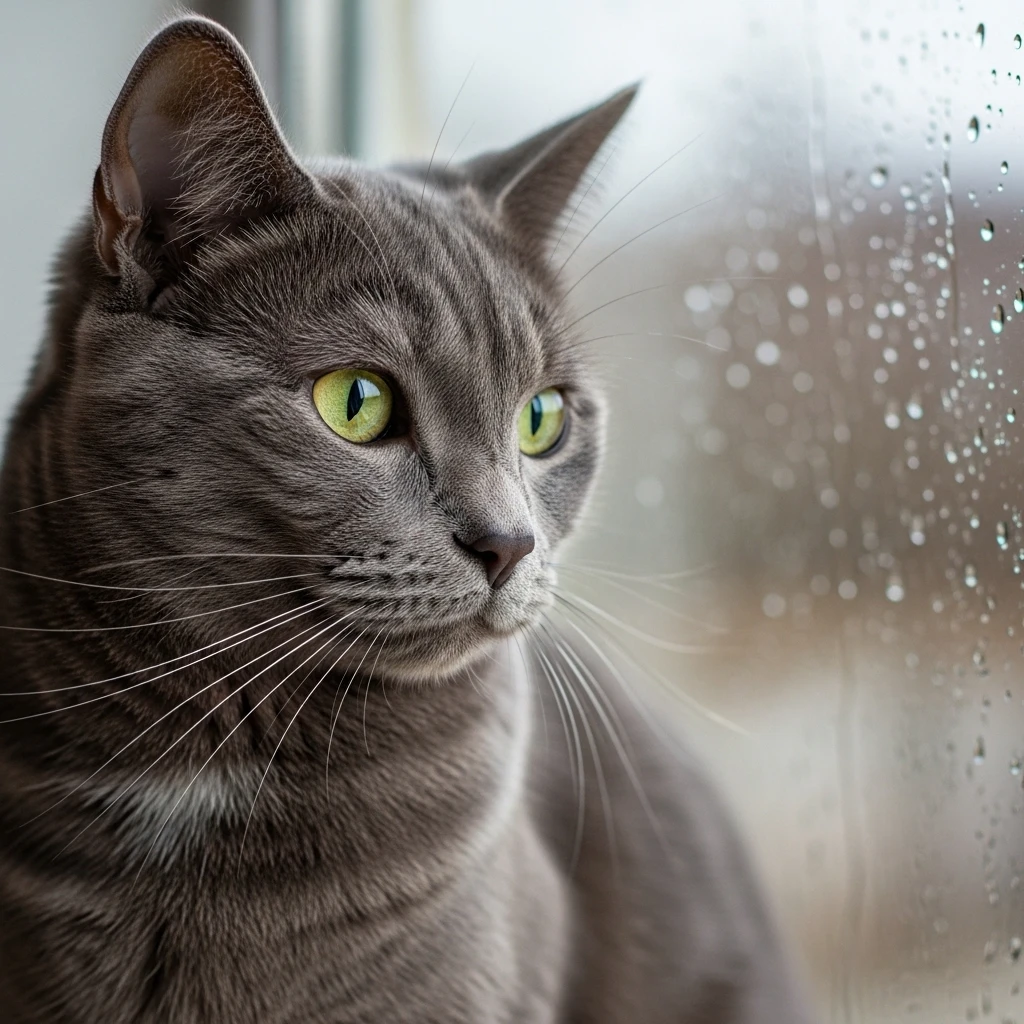 Gray cat illustrating the perfect candidate for the gender-neutral nature name “Ash.”