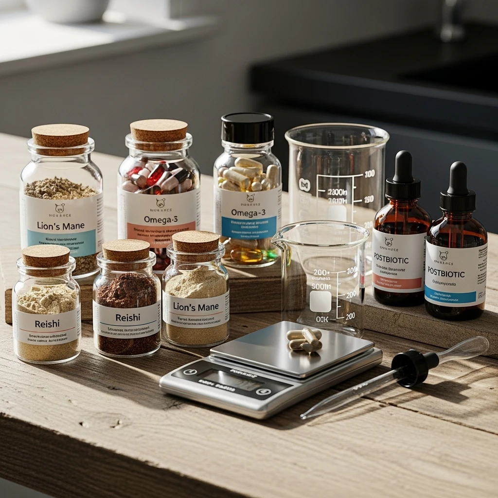 Advanced feline nutraceuticals including medicinal mushroom extracts and postbiotic supplements
