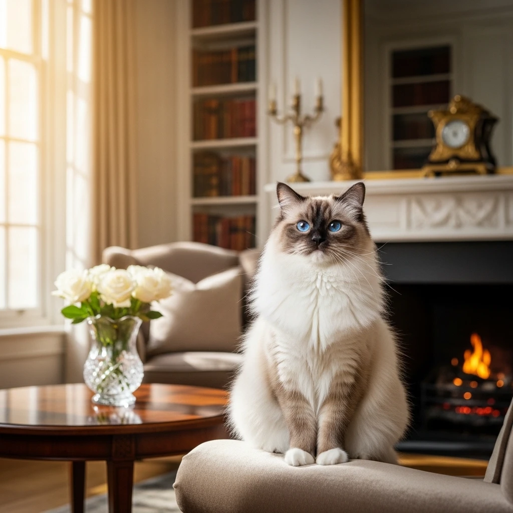 "Elegant cat embodying the sophistication of luxury-inspired names.
