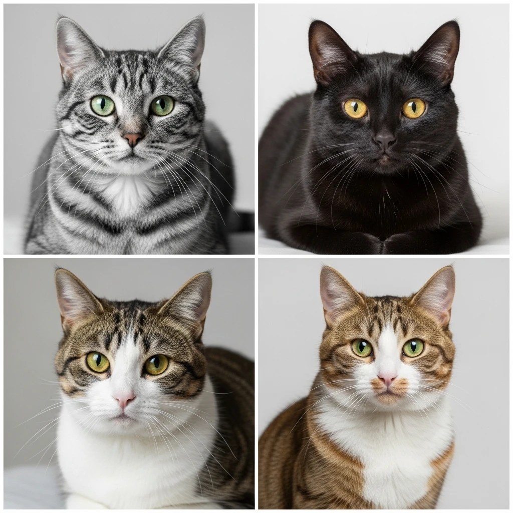 Visual guide to five common cat personality types: Confident Explorer, Gentle Observer, Playful Entertainer, Affectionate Companion, and Independent Spirit