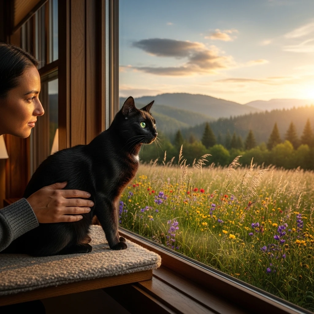 The harmonious bond between a cat and owner, reflected in the choice of a meaningful, nature-inspired name.