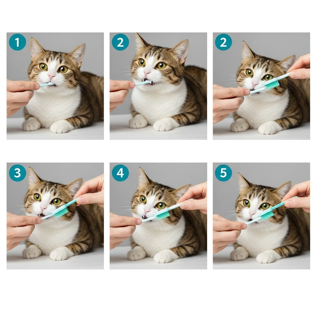 Progressive desensitization to feline tooth brushing over eight weeks